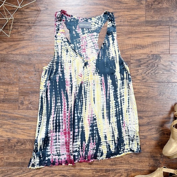 Zadig & Voltaire • Trock Tie & Dye Tank Top printed silky v-neck flowy boho - Picture 1 of 13